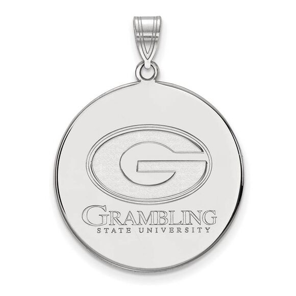 Sterling Silver Grambling State XL Disc Pendant